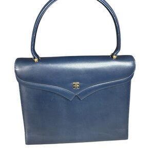 Vintage Givenchy 4G leather top handle handbag in Navy Blue